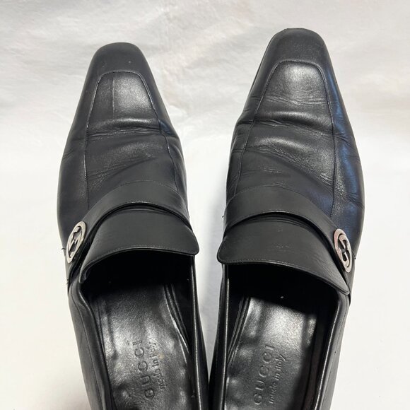 Gucci 114416 GG Leather Moccasi Lifford Loafers black UK 11.5 D US 12 mens shoes - Picture 5 of 15
